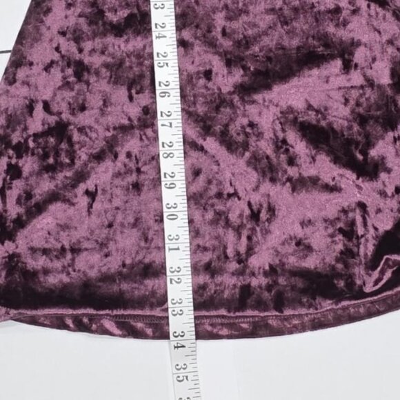 NWT Manguun Teens Chic Velvet Long Sleeve Purple Dress #F2509-0180 - Picture 5 of 6